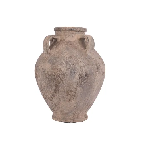 Jarrón Decorativo Egipto Terracota Natural-beige Natural/gris en Madera natural - Jarrones, Uruguay | Divino