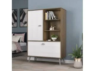 Zapatera 2 Puertas Nogal/Blanco - Respaldos de cama, Uruguay | Que Sal Muebleria, vista 3