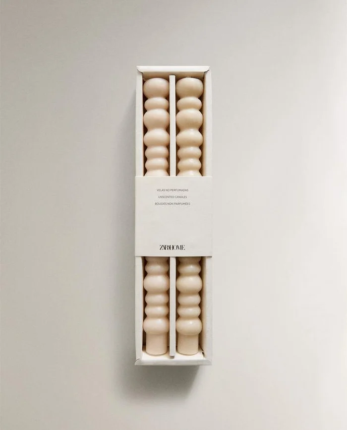 PACK VELAS DECORATIVAS ONDULADAS (PACK DE 2), Uruguay | Zara Home, vista 2
