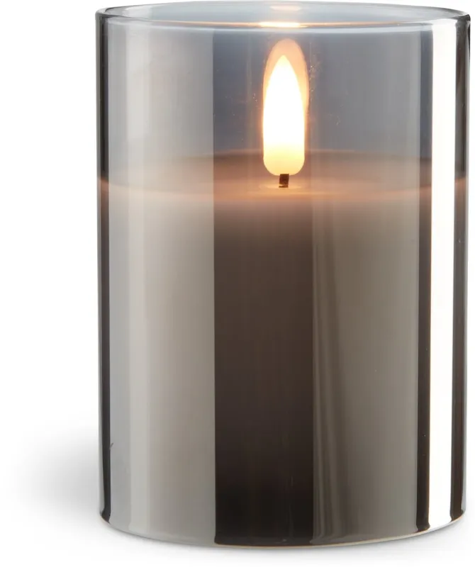 Vela pilar LED KLAUS Ø8xA10cm gris en Gris - Velas y Portavelas, Uruguay | JYSK
