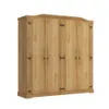 Ropero Curvo 4 Puertas Madera Maciza Línea Monterrey - Natural en Madera natural - Roperos y placares, Uruguay | Ecowood, vista 1 de 3