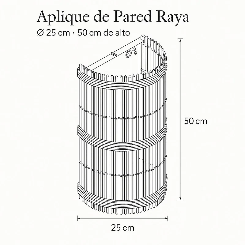 Aplique de Pared de Ratán Raya - Butacas, banquetas y puffs, Uruguay | Casakos, vista 10