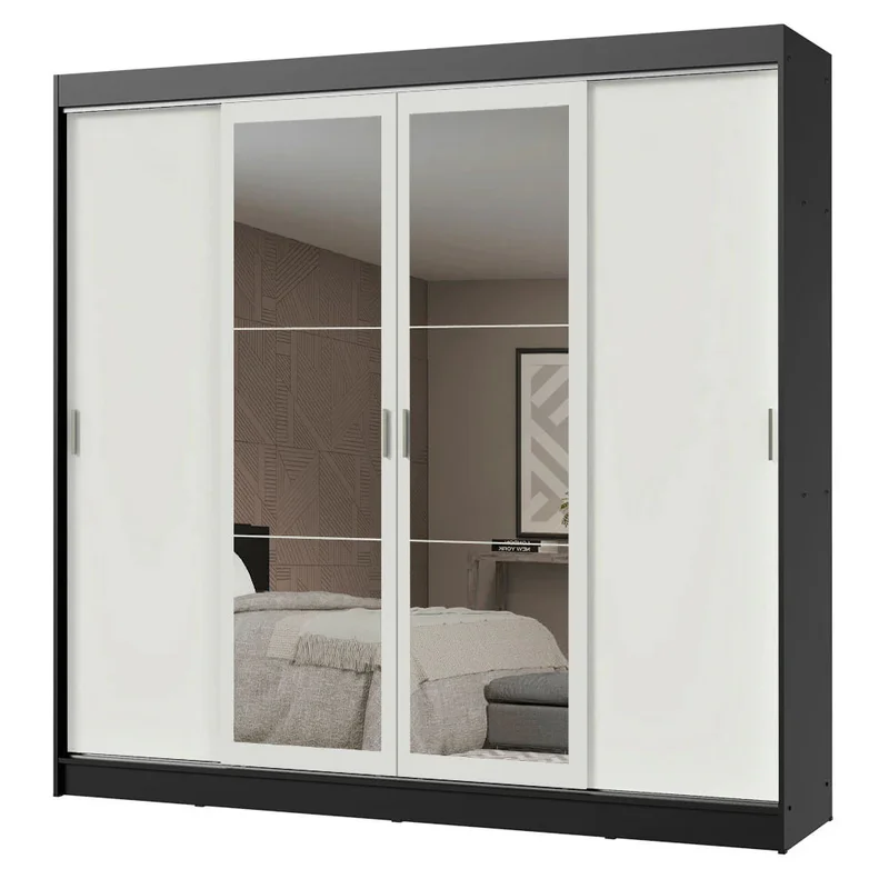 Ropero Placard Matrimonial Austin 4 Puertas Corredizas 215cm con 2 Esp en Blanco - Roperos y placares, Uruguay | Balton, vista 17