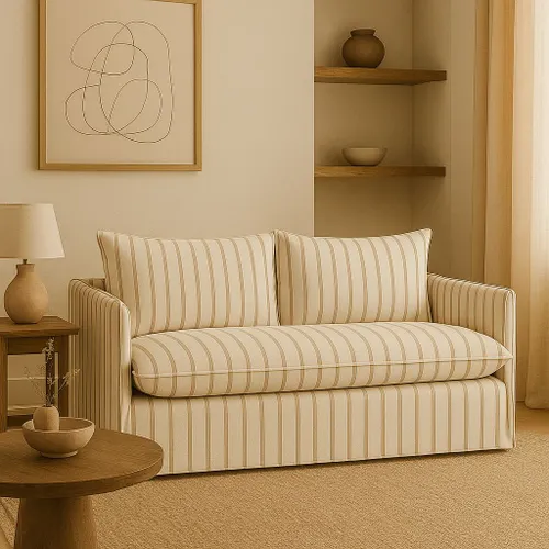 Sofá con funda a rayas en Multicolor - Sillones y sofás, Uruguay | Pieza Clave