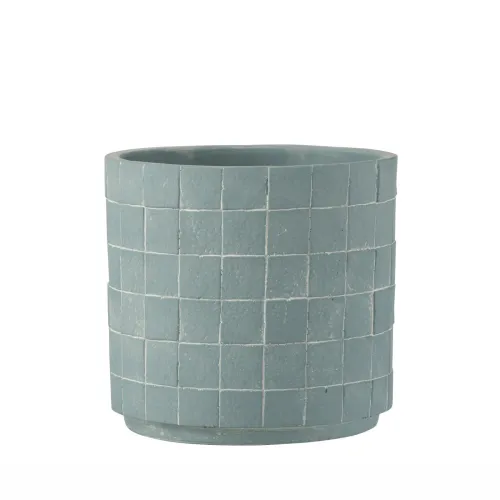 Maceta Ceramica Celeste Square en Azul - Jarrones, Uruguay | Divino