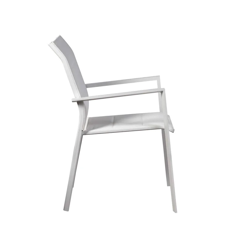 Silla De Exterior Aluminio Blanco Portofino en Blanco - Muebles para el exterior, Uruguay | Divino, vista 3