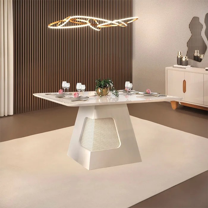 Mesa de Comedor Dala Línea París - Blanco en Blanco - Mesas de comedor, Uruguay | Ecowood, vista 2