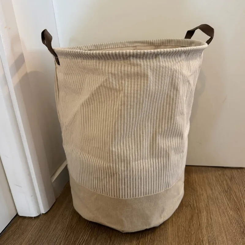 Canasto cesto para ropa sucia tela - Beige en Beige - Canastos, Uruguay | Buho Store