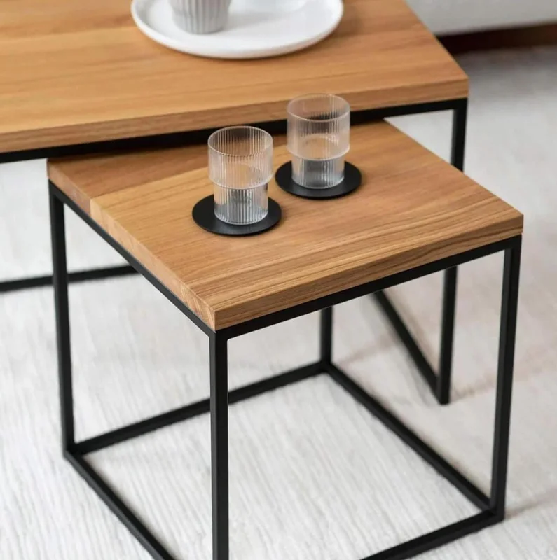 Mesa Ratona Nido de hierro y madera en Madera natural - Mesas de arrimo, Uruguay | Treehouse Deco, vista 3