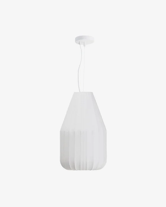 Lámpara de techo Somar de fibras sintéticas y varillas de acero - Ø30 cm en Blanco - Lámparas colgantes, Uruguay | Kavehome