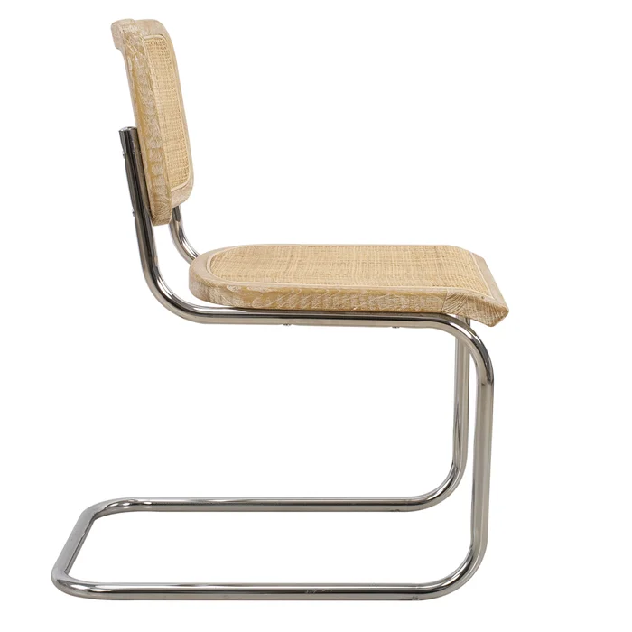 Silla Rattan-y-madera Natural-beige Bauhaus en Madera natural - Sillas, Uruguay | Divino, vista 3