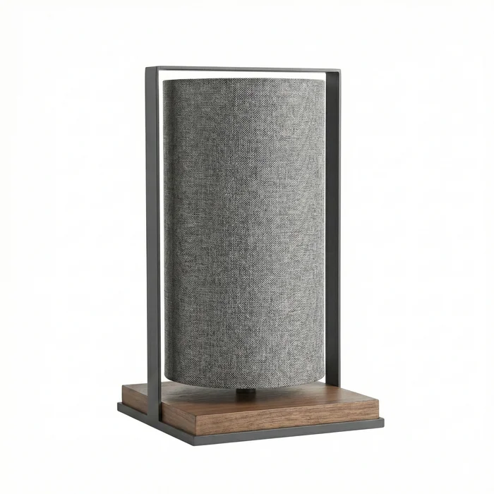 Lámpara de Mesa Frame Cylinder en Gris - Lámparas de mesa, Uruguay | La Perla