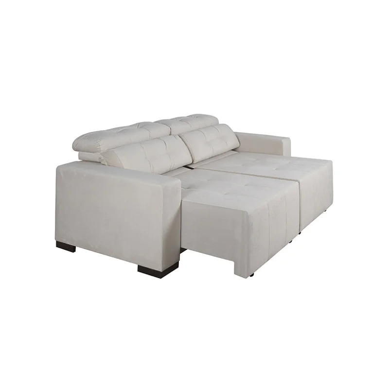 Sofá San Bernardo Retráctil / Reclinable, espuma D33 - 1.80 de largo, cuerpo entero en Gris - Sillones y sofás, Uruguay | Urumobil, vista 5