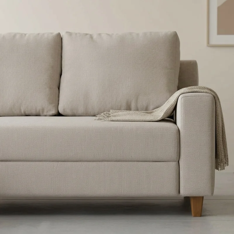 Rinconera Lucci - Tela Microfibra - Chaise izquierdo - Berlin 02 (Beige) en Beige - Sillones y sofás, Uruguay | Nyr, vista 4