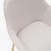 Silla Aleli - de chenilla beige y patas de madera maciza de fresno con acabado natural en Beige - Sillas, Uruguay | Kavehome, vista 5 de 10