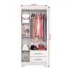 Ropero 3 puertas Flex en Blanco - Roperos y placares, Uruguay | La Cueva Muebles, vista 3 de 18
