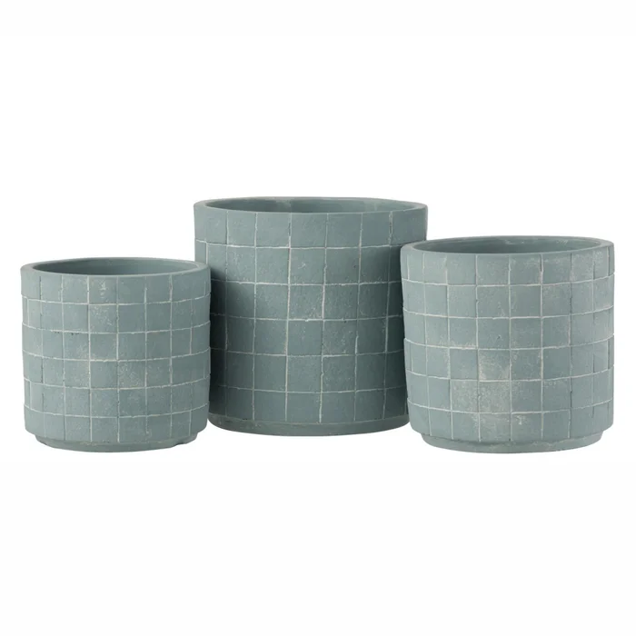 Maceta Ceramica Celeste Square en Azul - Jarrones, Uruguay | Divino, vista 2