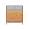 Cómoda 5 Cajones - Madera Maciza Pino/Gris - Square en Multicolor - Cómodas, Uruguay | Rústico Hogar, vista 3 de 4