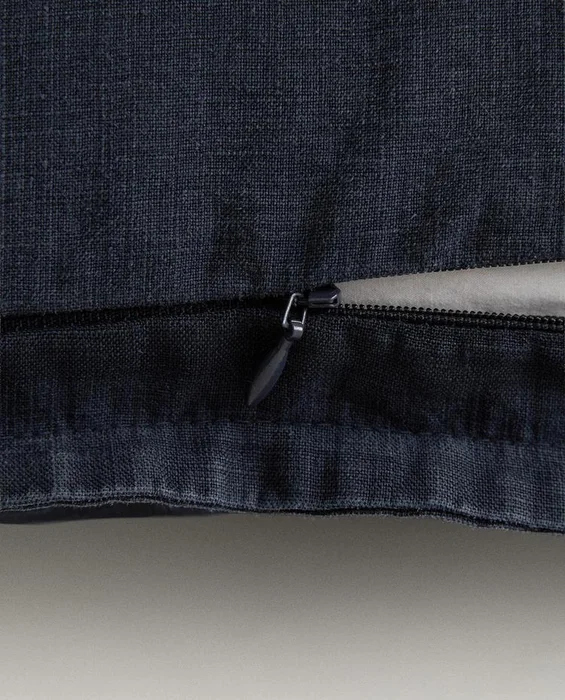 FUNDA COJÍN LINO LAVADO en Azul - Textiles, Uruguay | Zara Home, vista 5