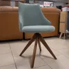 SILLA LUCI GIRATORIA CON PATAS DE MADERA / COLOR VERDE 2127 - Escritorios y sillas de escritorio, Uruguay | Rosas Hermanos, vista 2 de 3