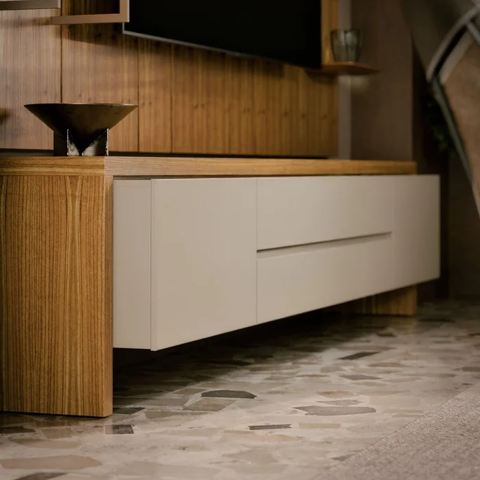 Rack de TV NORD 2.2 - Linea Manhattan - Gianduia / Cinamomo en Focus Mari Slim - Muebles para TV, Uruguay | Rústico Hogar, vista 5