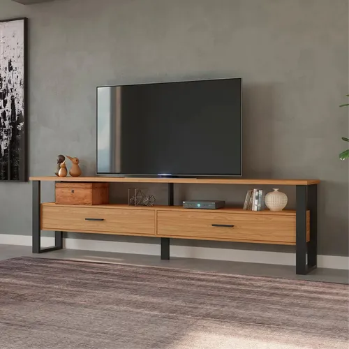 Rack para TV Industrial F43 220cm 100% MDF - Linea Factory - Muebles para TV, Uruguay | Balton
