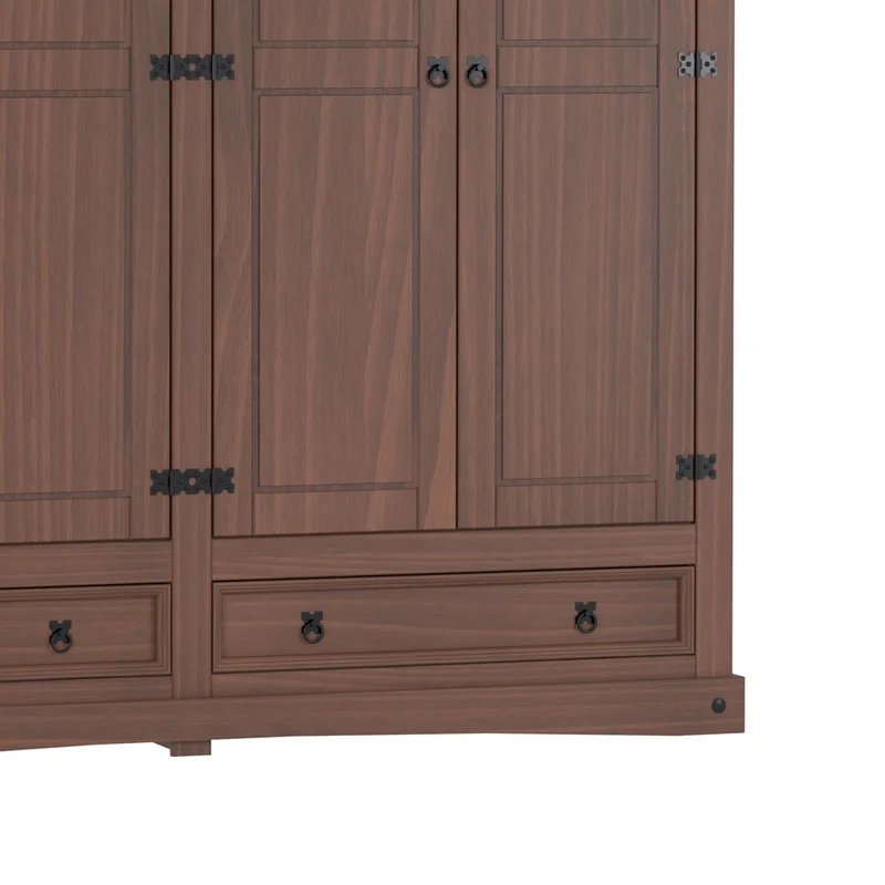 Placard Ropero Armario Linea Mexicana 4 Puertas Cajones en Marrón - Muebles, Uruguay | Soy Hogar, vista 5