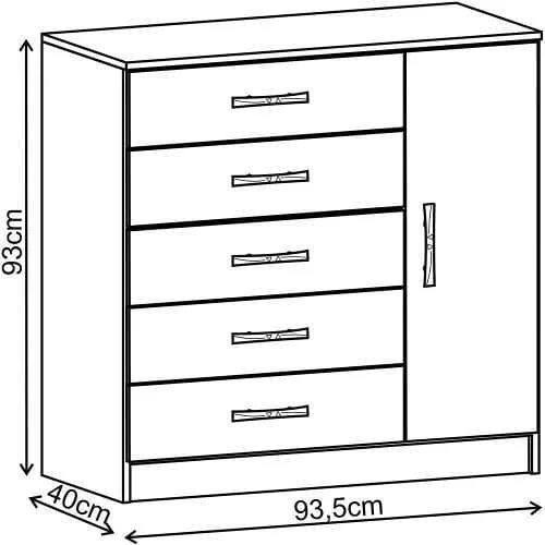 Cómoda 158 Negro - Cómodas, Uruguay | Lais Muebles, vista 3