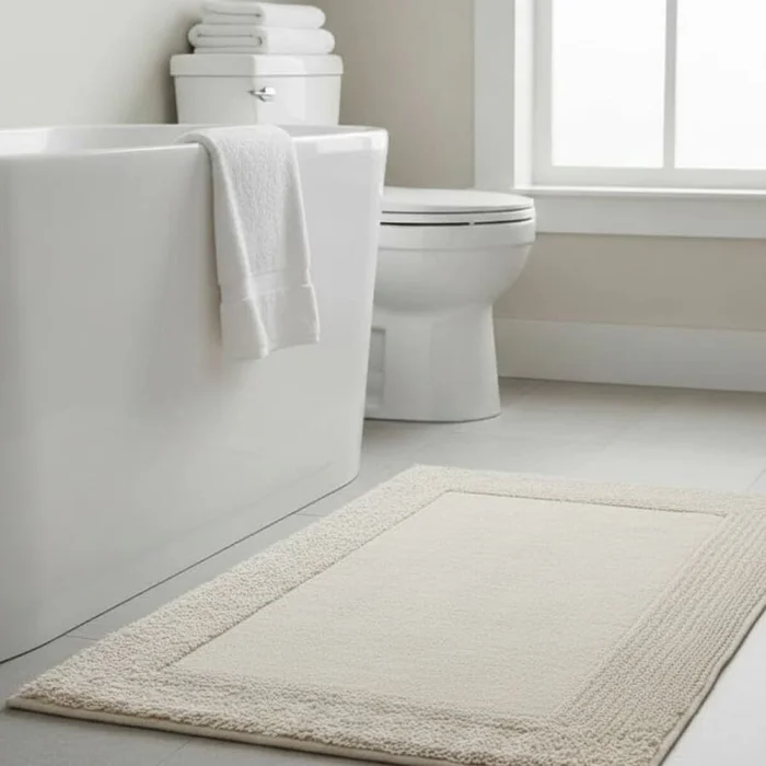 Alfombra de baño algodón 50x80cm - beige - Alfombras, Uruguay | Buho Store, vista 3