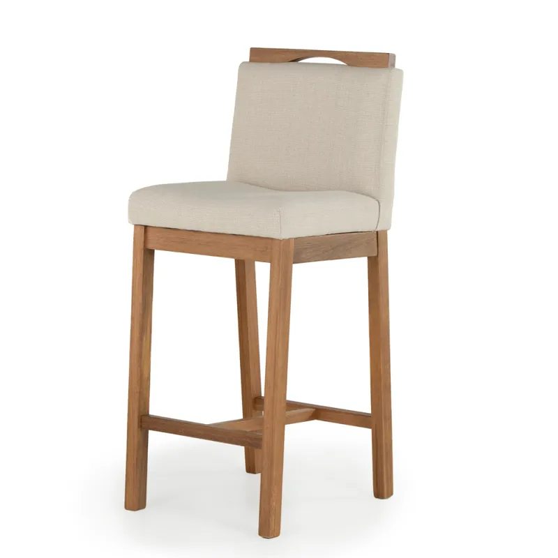 Taburete Dani - Tela Rústica - 201-G2 (Beige) en Beige - Butacas, banquetas y puffs, Uruguay | NYR