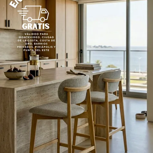BANQUETA AXIS Miel y Gris claro T327C en Amarillo - Muebles, Uruguay | Indrana