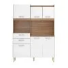 Kit De Cocina Completa 5 Puertas 3 Cajones Y Patas 100% Mdp Blanco en Blanco - Cómodas, Uruguay | Soy Hogar, vista 3