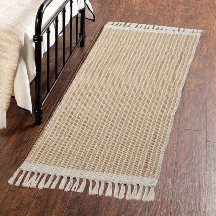 Alfombra tejida beige - 120x180cm en Beige - Alfombras, Uruguay | Buho Store, vista 6