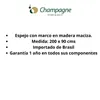 ESPEJO CON DETALLES DE MADERA en Madera natural - Espejos, Uruguay | Champagne Home, vista 3 de 4