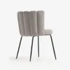 Silla Aniela de borreguito - gris claro y metal con acabado negro en Gris - Sillas, Uruguay | Kavehome, vista 9 de 10