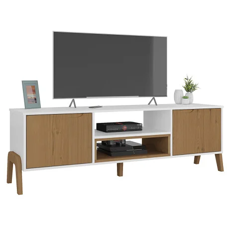 Rack de tv Linea Veneza - Blanco/Miel en Multicolor - Muebles para TV, Uruguay | La Cueva Muebles, vista 7