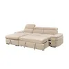 Rinconera cama Nikos - Tela Microfibra - Chaise izquierdo - City 102 (Beige) en Beige - Sillones y sofás, Uruguay | NYR, vista 3 de 4
