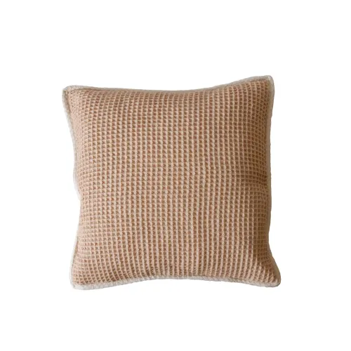 Almohadón Algodon Natural-beige Pique Waffle Beige en Beige - Textiles, Uruguay | Divino