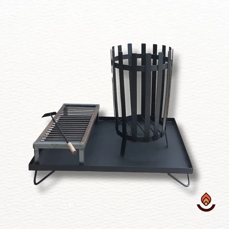 Quemador de Jardín Industrial con Base XL y Parrilla en Negro - Muebles para el exterior, Uruguay | Quemadores de Jardín