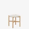 Mesa auxiliar Pola de cemento y madera maciza de eucalipto Ø 50 cm FSC 100% en Blanco, Natural - Mesas de arrimo, Uruguay | Kavehome, vista 1 de 7
