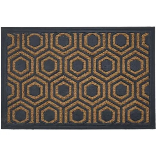 FELPUDO COCO/GOMA 40X60CM H.1CM HEXAGONO - Textiles, Uruguay | Decohogar