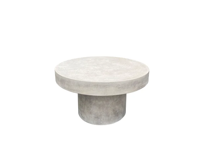 MESA LIVING REDONDA CEMENTO WEATHERED CREAM en Gris - Muebles para el exterior, Uruguay | Más Infinito Casa