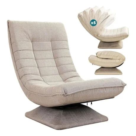 Sillon Reclinable Giratorio Aberdeen - Beige en Beige - Sillones y sofás, Uruguay | La Cueva Muebles, vista 14