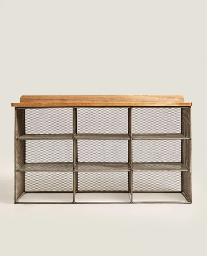 BANCO ZAPATERO DE METAL Y MADERA en Madera natural - Aparadores y recibidores, Uruguay | Zara Home, vista 2