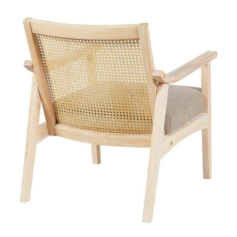 Butaca Madera-y-tela Natural-beige Dakota Natural en Madera natural - Sillones y sofás, Uruguay | Divino, vista 4