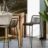 Taburete Lambton de cuerda - negro y acero con acabado negro altura 74 cm en Negro - Butacas, banquetas y puffs, Uruguay | Kavehome, vista 2 de 8