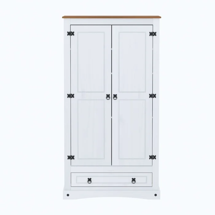 Ropero 2 Puertas línea Naturale - Blanco/Roble en Blanco - Roperos y placares, Uruguay | La Cueva Muebles, vista 3