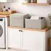 CAJA ORGANIZADOR RECT C/TAPA 38X29XH22CM PU GRIS en Gris - Canastos, Uruguay | Decohogar, vista 2 de 2
