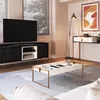 Mesa de Centro Columbia Rectangular Alta - Mármol/Hierro Dorado - Mesas de living, Uruguay | Berna home, vista 2 de 2