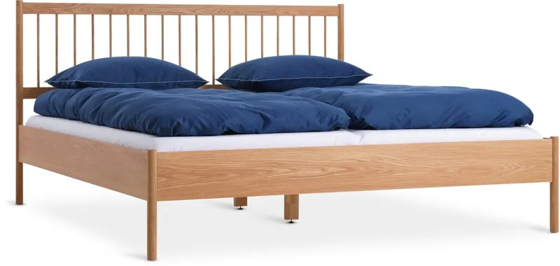 Estructura cama STUBBERUP King 180x200 roble en Madera natural - Dormitorio, Uruguay | JYSK